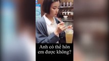 Nữ nhân viên quán trà sữa thường xuyên bị trêu chọc vì quá xinh