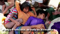 Francisco no mencionó a los rohinyás en su visita a Birmania