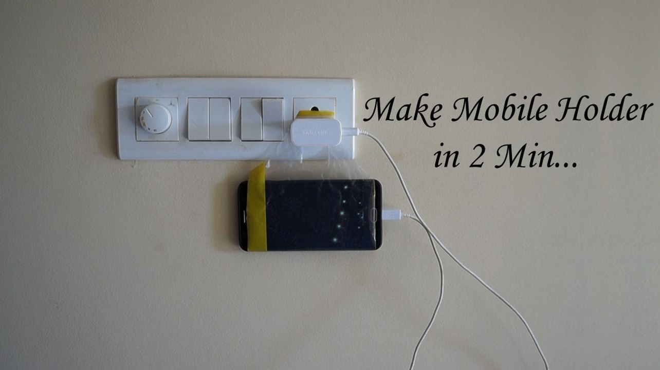 Make Mobile Holder Using Thin Plastic Cover Easy Life