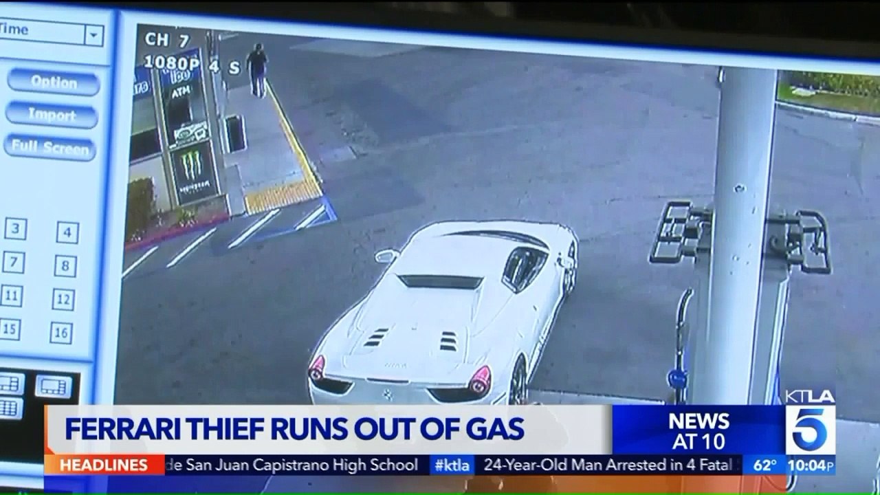 Man Accused of Stealing Ferrari Caught After Asking People for Gas Money