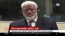 Duruşmada zehir içti