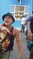 Freestyle rap in street very perfect of people on street GOOD AND GOOD