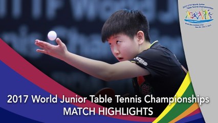 2017 World Junior Championships Highlights: Sun Yingsha vs Kato Miyu (Team Final)