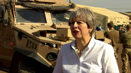 May says military successes important in fight against IS