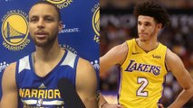 Steph Curry Gives Lonzo Ball Some Advice Before Their First Game Against Each Other