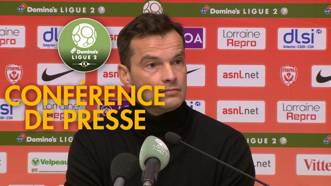Conférence de presse AS Nancy Lorraine - Havre AC (0-3) : Vincent HOGNON (ASNL) - Oswald TANCHOT (HAC) - 2017/2018