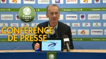 Conférence de presse Clermont Foot - Stade Brestois 29 (1-2) : Pascal GASTIEN (CF63) - Jean-Marc FURLAN (BREST) - 2017/2018