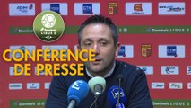 Conférence de presse Quevilly Rouen Métropole - Tours FC (4-0) : Emmanuel DA COSTA (QRM) - Jorge COSTA (TOURS) - 2017/2018