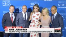 NBC fires 'Today' host Matt Lauer for alleged sexual misconduct
