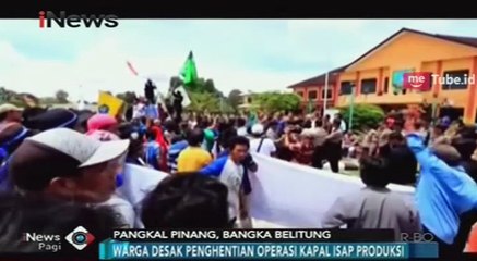 Warga Desak Penghentian Operasi Kapal Isap Tambang Timah di Belitung