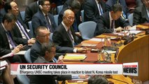 Emergency UN Security Council convenes in reaction to latest North Korean missile