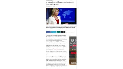 "美 정부, 독일에 북한주재 대사 철수 촉구" / YTN