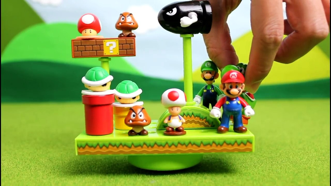 マリオのおもちゃで遊んでみたよ♪ 落ちないようにできるかな？ Super Mario Game