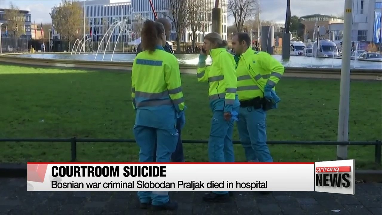 Bosnian war criminal dies after swallowing poison in UN court