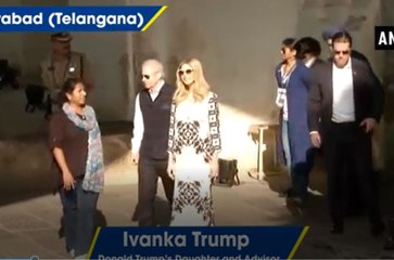 கூலிங் கிளாஸ் அணிந்து கூலாக கோல்கொண்டா கோட்டையை சுற்றி பார்த்த இவாங்கா!- வீடியோ