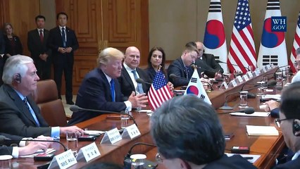 Security Meeting With President Trump and President of South Korea