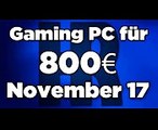 800€ Gaming PC November 2017  Ryzen   GTX 1060  Computer günstig kaufen