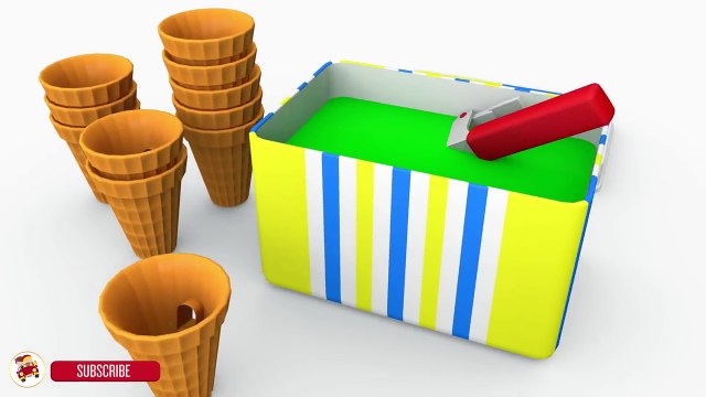 Learn Colors With Yummy Ice Cream Cones Playset Surprise Toys Balls Kinder Cars for Kids TV-w71sI86hshY