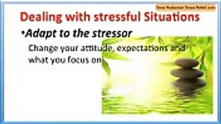 Managing stress in the workplace-  The 4 A's
