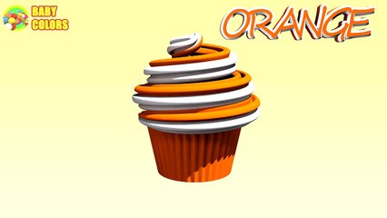 Learn COLORS With 3D CUPCAKES For Kids Babies Toddlers-FAUUdogdNtI