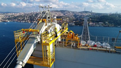 165 Metrede Nefes Kesen Çalışma Havadan Görüntülendi