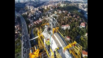 15 Temmuz Şehitler Köprüsü çalışmaları havadan böyle görüntülendi