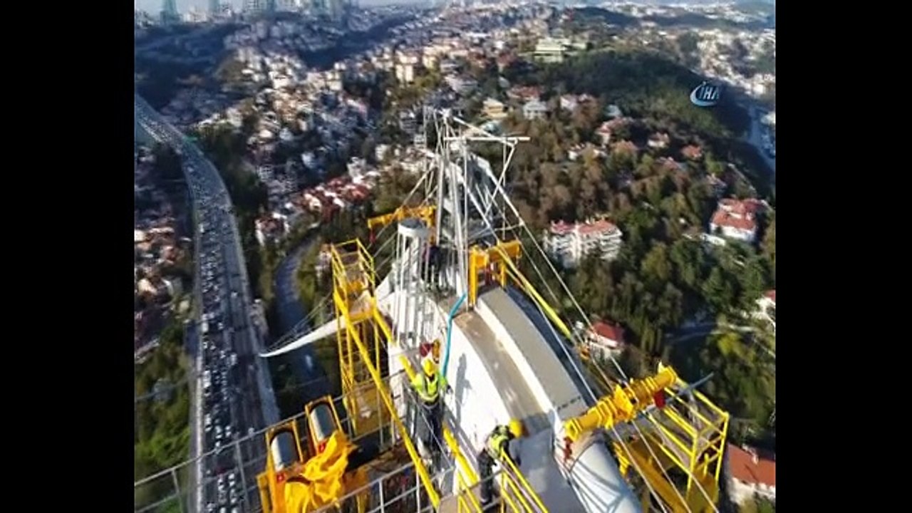 15 Temmuz Şehitler Köprüsü çalışmaları havadan böyle görüntülendi