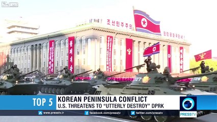 US threatens to "utterly destroy" North Korea