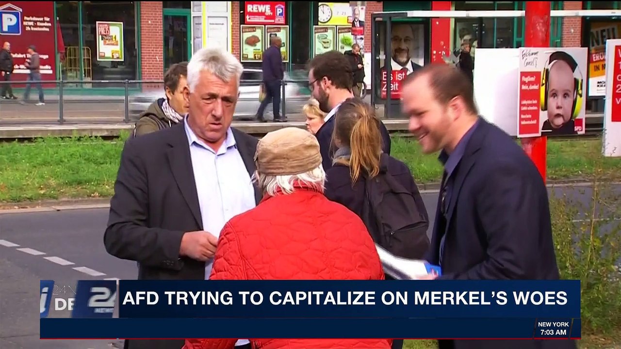 i24NEWS DESK | AFD trying to capitalize on Merkel's woes | Thursday, November 30th 2017
