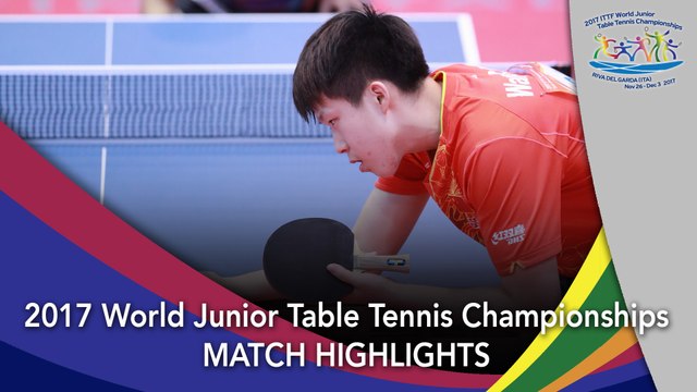 2017 World Junior Championships Highlights: Wang Chuqin vs Yuta Tanaka (Team Final)