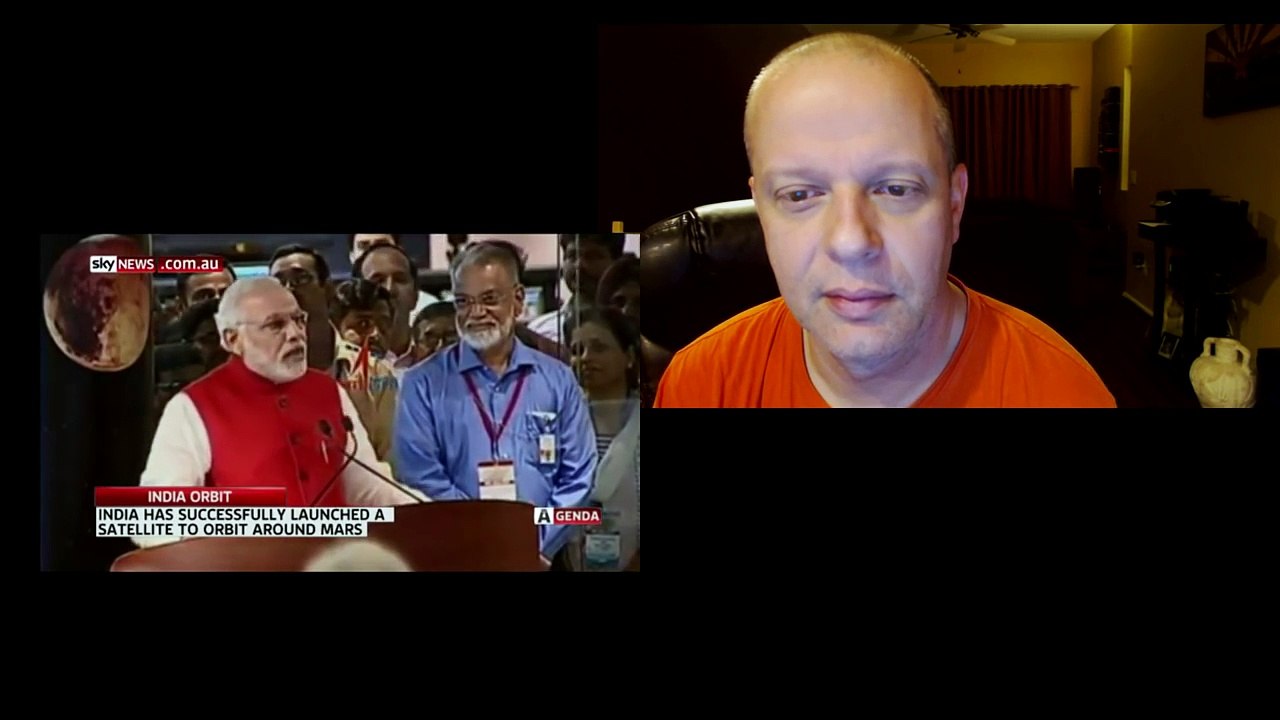 Sky News Australia on India's Mars Mission MANGALYAAN success   Reaction Video-SEf4cAsBPm0