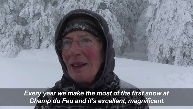 First snowfall of the season on the Vosges mountains