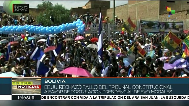 Pdte. Evo rechaza intromisión de EEUU en asuntos internos de Bolivia