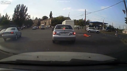 Moped crashed into the van