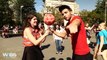 Soccer Freestyler challenge people in a public park _ Wass Freestyle Ball-Bj6ipVVhiqY