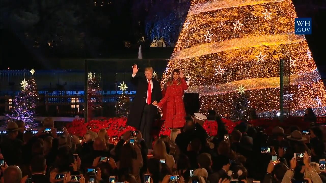 The Trumps Light The National Christmas Tree