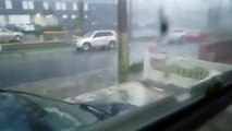 Heavy Winds From Hurricane María Move Car in Puerto Rico