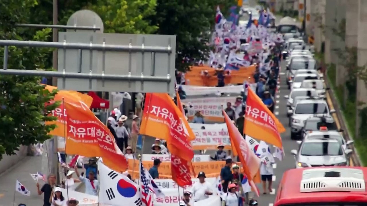 대구_ 거리행진_ 시민들도 규모에 감격했다_ 육교위 촬영