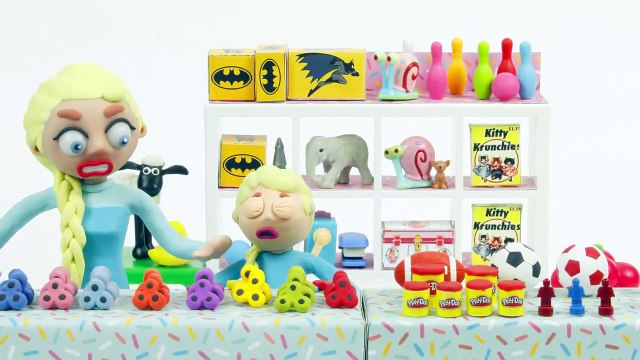 Frozen Elsa Baby and Ariel Baby in the pool Frozen Play Doh Cartoon Stop Motion-1Dlwhz8z_vc