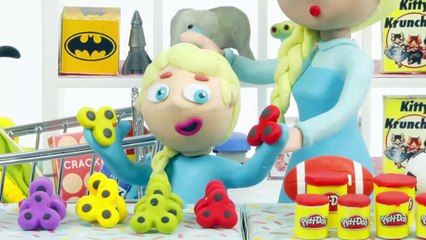 Frozen Elsa Baby cries at school  Frozen Play Doh Cartoon Stop Motion-6BrAlmTan00