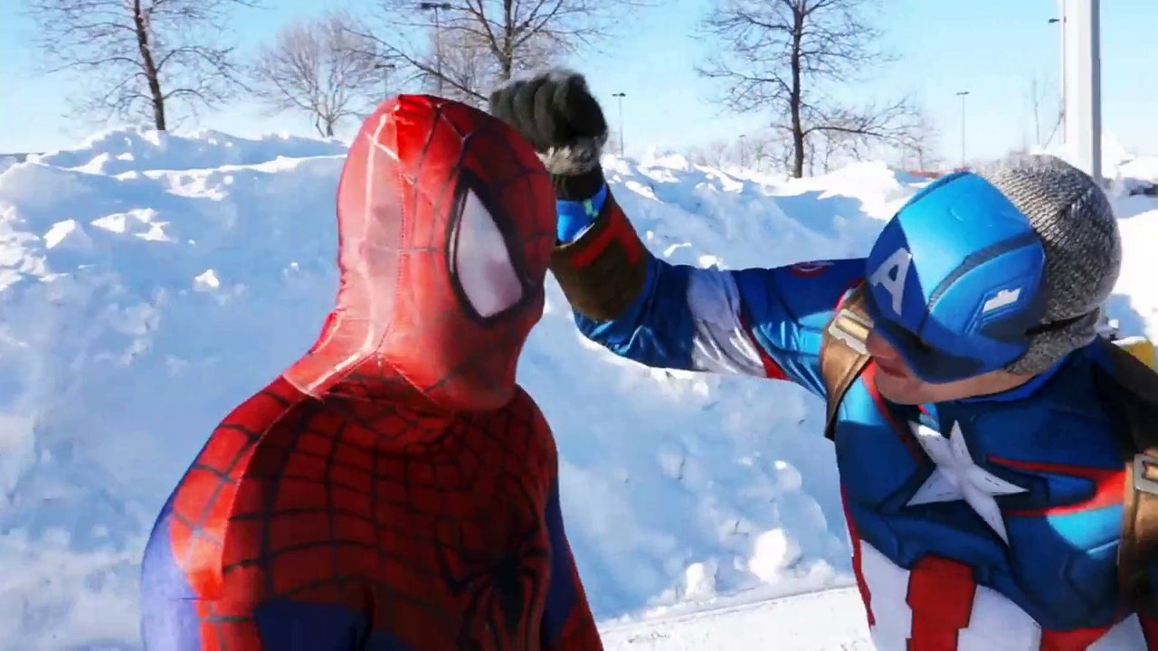 Spiderman vs Captain America in Real Life! Giant ball! Superhero Playtime Movie! | Superheroes | Spiderman | Superman | Frozen Elsa | Joker