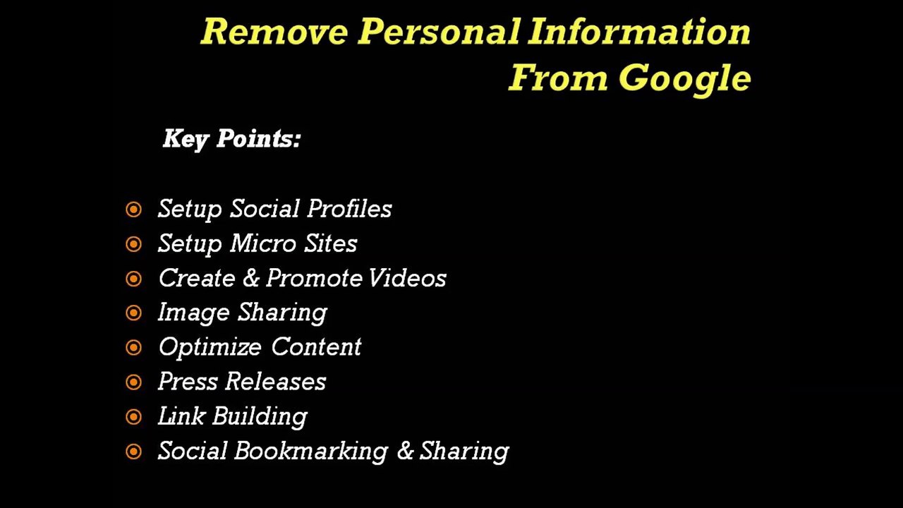Remove Personal Information From Google