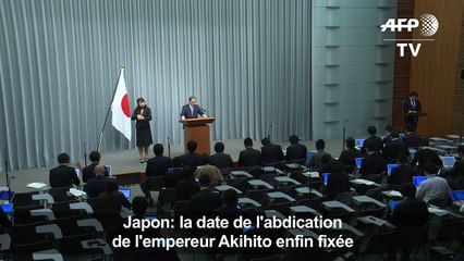 L'empereur du Japon quittera le trône le 30 avril 2019