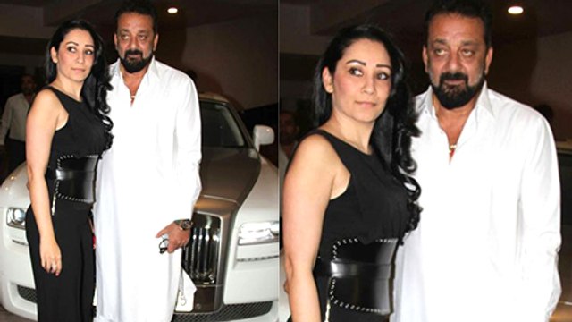 Sanjay Dutt & Wife Maanayata Dutt In Party Mode At Manish Malhotra House
