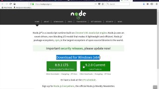 How to Download & Install NODEJS 9.2.0 (64-bit) in Windows 10 Fall Creator Update