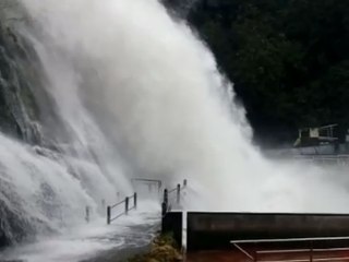 ஆக்ரோஷமாக சீறிப்பாயும் குற்றால அருவிகள்... கடும் வெள்ளப்பெருக்கு- வீடியோ