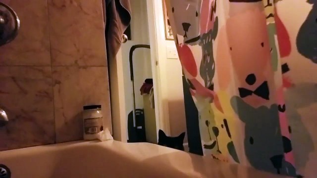 Ce chat n'aime pas quand tu chantes dans ton bain...