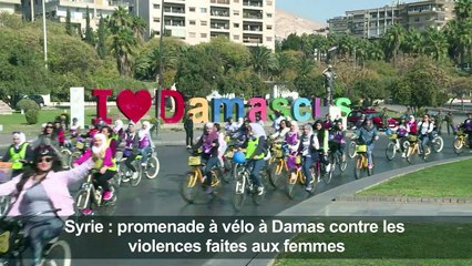 Syrie: promenade à vélo contre les violences faites aux femmes