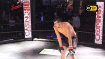 Mise en orbite d'une dent pendant un combat de MMA