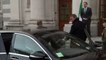 Donald Tusk greeted by Leo Varadkar in Dublin